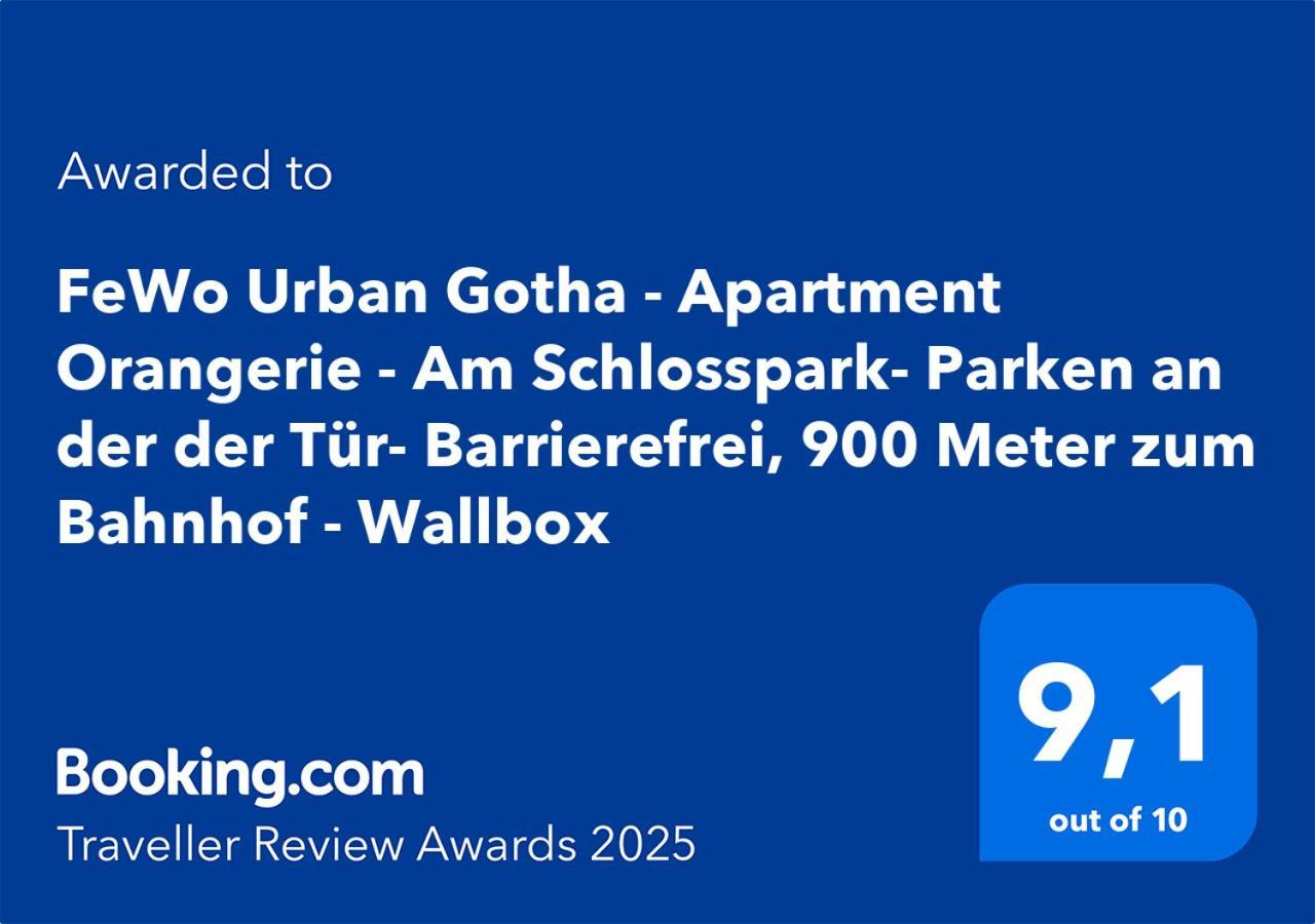 Fewo Urban Gotha - Apartment Orangerie - Am Schlosspark- Parken An Der Der Tuer- Barrierefrei, 900 Meter Zum Bahnhof - Wallbox المظهر الخارجي الصورة